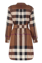 Load image into Gallery viewer, Checked cotton shirtdress
