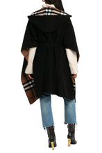 Load image into Gallery viewer, Hooded reversible wool cape coat
