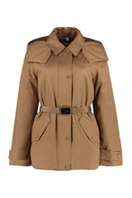 Load image into Gallery viewer, Hooded gabardine down jacket
