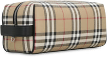 Load image into Gallery viewer, Vintage Check motif wash bag
