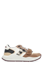 Load image into Gallery viewer, Leather and fabric low-top sneakers
