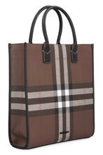 Load image into Gallery viewer, Checked print tote
