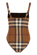 Load image into Gallery viewer, Vintage check motif one-piece swimsuit
