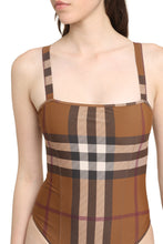 Load image into Gallery viewer, Vintage check motif one-piece swimsuit
