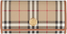 Load image into Gallery viewer, Continental wallet with check motif
