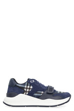 Load image into Gallery viewer, Leather and fabric low-top sneakers
