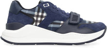 Load image into Gallery viewer, Leather and fabric low-top sneakers
