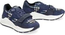 Load image into Gallery viewer, Leather and fabric low-top sneakers
