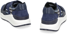 Load image into Gallery viewer, Leather and fabric low-top sneakers
