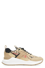 Load image into Gallery viewer, Leather and fabric low-top sneakers
