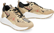 Load image into Gallery viewer, Leather and fabric low-top sneakers
