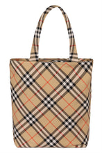 Load image into Gallery viewer, Check fabric tote bag
