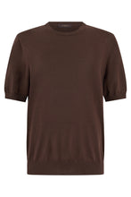 Load image into Gallery viewer, Sweater in cotton and silk with short sleeves
