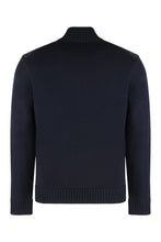 Load image into Gallery viewer, Cardigan with front panel in leather
