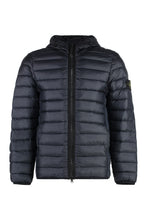Load image into Gallery viewer, Hooded techno fabric down jacket
