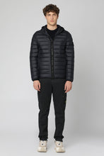 Load image into Gallery viewer, Hooded techno fabric down jacket

