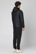 Load image into Gallery viewer, Hooded techno fabric down jacket
