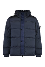 Load image into Gallery viewer, Hooded techno fabric down jacket
