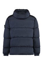 Load image into Gallery viewer, Hooded techno fabric down jacket
