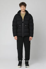Load image into Gallery viewer, Hooded techno fabric down jacket
