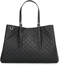 Load image into Gallery viewer, GG Emblem large leather tote
