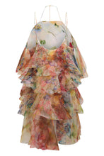 Load image into Gallery viewer, Midi dress with ruffle Luna Spliced
