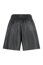 Load image into Gallery viewer, Leather shorts paired with jersey fabric
