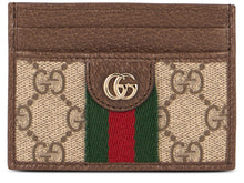 Load image into Gallery viewer, Ophidia card holder in GG Supreme fabric
