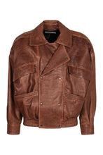 Load image into Gallery viewer, Lambskin bomber jacket
