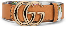 Load image into Gallery viewer, Reversible belt GG Marmont with Flora print
