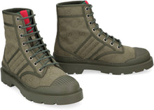 Load image into Gallery viewer, Laced boots in fabric

