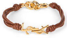 Load image into Gallery viewer, Leather bracelet with logo
