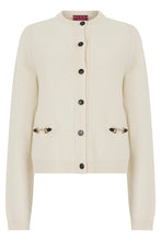 Load image into Gallery viewer, Cardigan in cashmere wool with Morsetto
