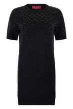 Load image into Gallery viewer, Dress in fine wool with GG crystals
