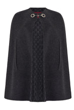 Load image into Gallery viewer, Cape in wool and silk with clasp
