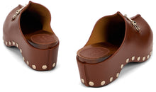 Load image into Gallery viewer, Leather clogs with buckle
