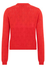 Load image into Gallery viewer, Cotton monogram cardigan with perforations
