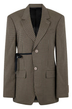 Load image into Gallery viewer, Tailored wrap blazer in checks
