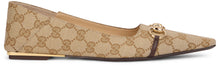 Load image into Gallery viewer, Ballet flat Vittoria in mixed cotton with GG monogram jacquard
