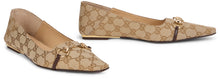 Load image into Gallery viewer, Ballet flat Vittoria in mixed cotton with GG monogram jacquard
