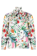 Load image into Gallery viewer, Silk twill shirt with floral print
