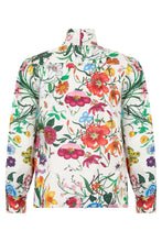 Load image into Gallery viewer, Silk twill shirt with floral print
