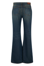 Load image into Gallery viewer, Denim pants made of cotton with clamp detail
