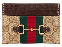 Load image into Gallery viewer, Card holder with horsebit and monogram
