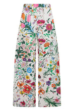 Load image into Gallery viewer, Floral wide-leg pants in silk
