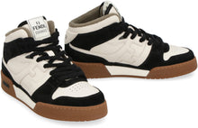 Load image into Gallery viewer, Match leather high-top sneakers
