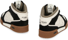 Load image into Gallery viewer, Match leather high-top sneakers
