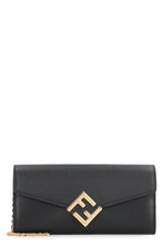 Load image into Gallery viewer, FF Diamonds leather wallet on chain
