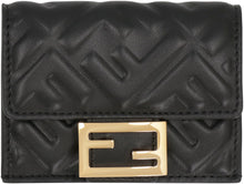 Load image into Gallery viewer, Micro tri-fold wallet Baguette in leather

