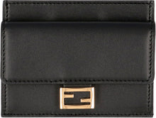 Load image into Gallery viewer, Embossed logo detail leather card holder

